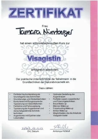 Zertifikat Visagistin